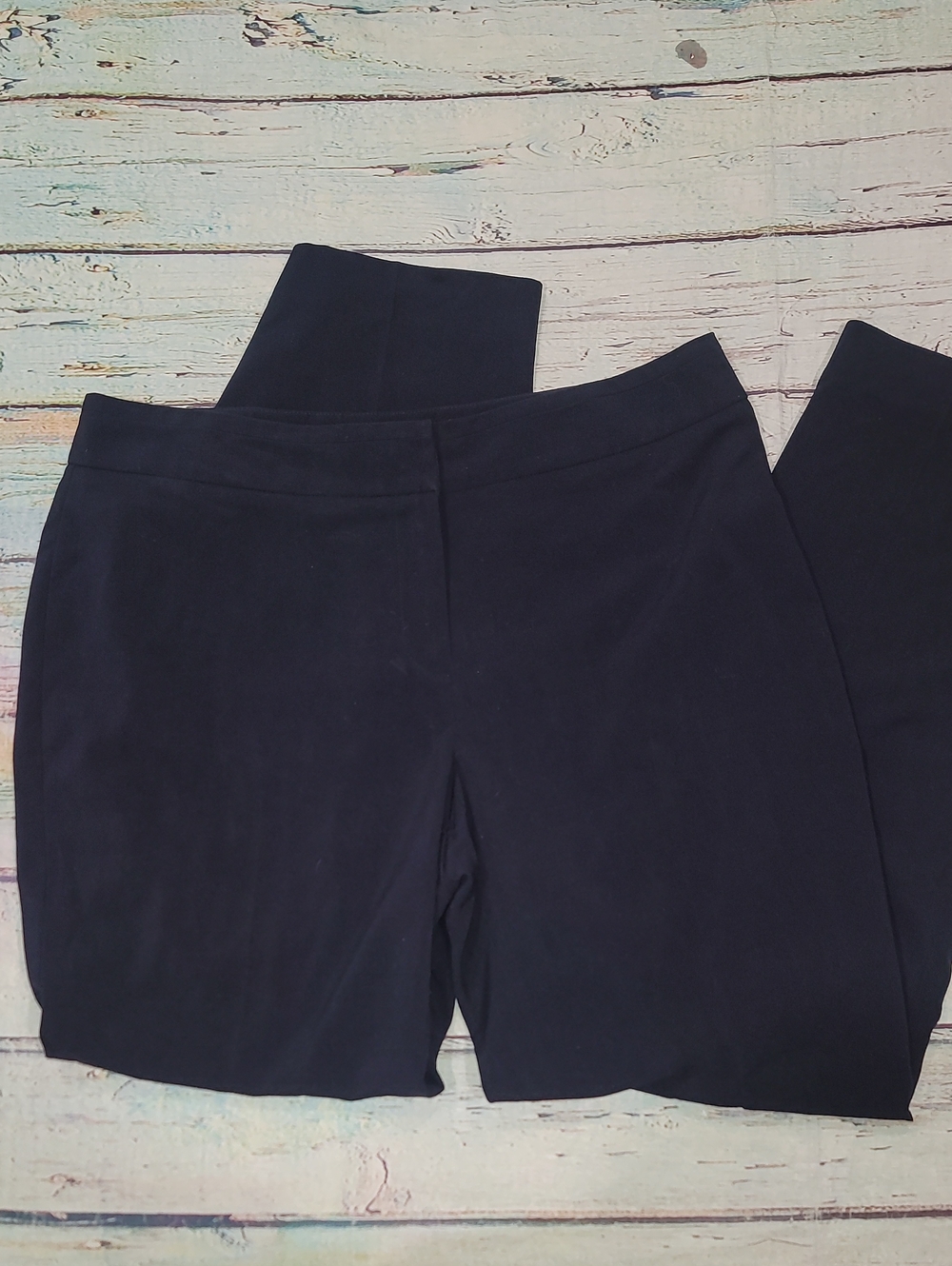 Navy Blue Stright Slacks - Picture 2 of 4